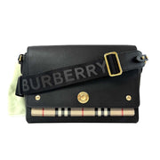 Burberry Check Note Black Strap Bag